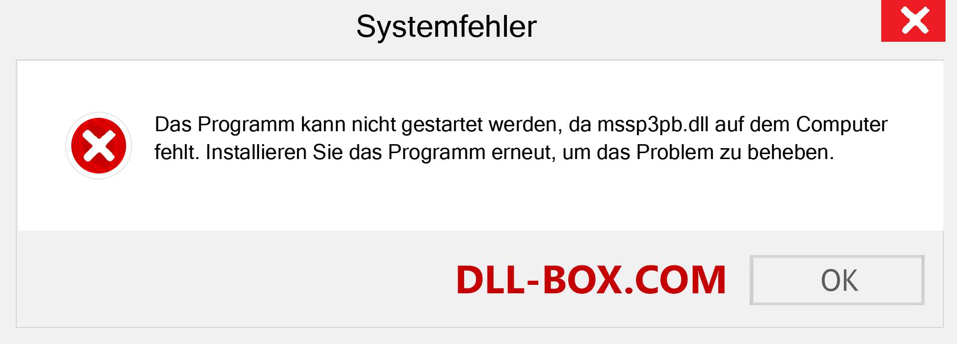 mssp3pb.dll-Datei fehlt?. Download für Windows 7, 8, 10 - Fix mssp3pb dll Missing Error unter Windows, Fotos, Bildern