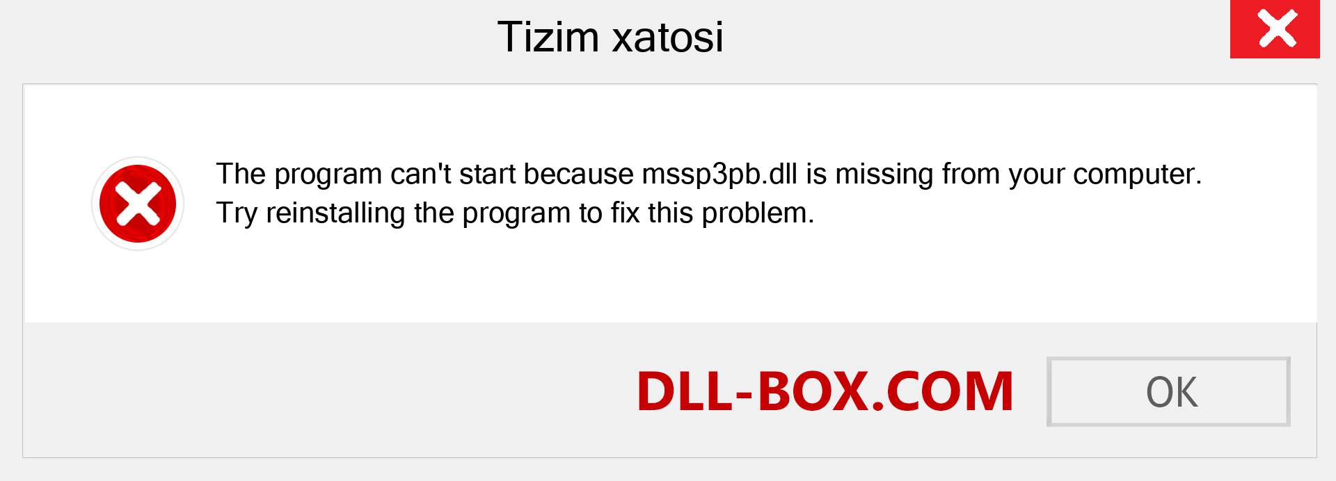 mssp3pb.dll fayli yo'qolganmi?. Windows 7, 8, 10 uchun yuklab olish - Windowsda mssp3pb dll etishmayotgan xatoni tuzating, rasmlar, rasmlar